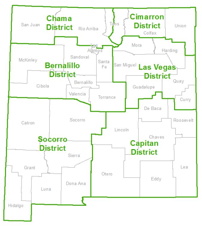 Forestry District Map
